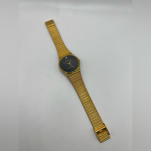 Womens Lucien Piccard REAL DIAMOND Gold Tone Dial Dufonte Watch - Picture 1 of 4